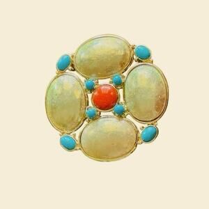 Vintage Statement Brooch Unisex One Size Regencycore Boho Coquette
